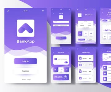 Interface of banking app